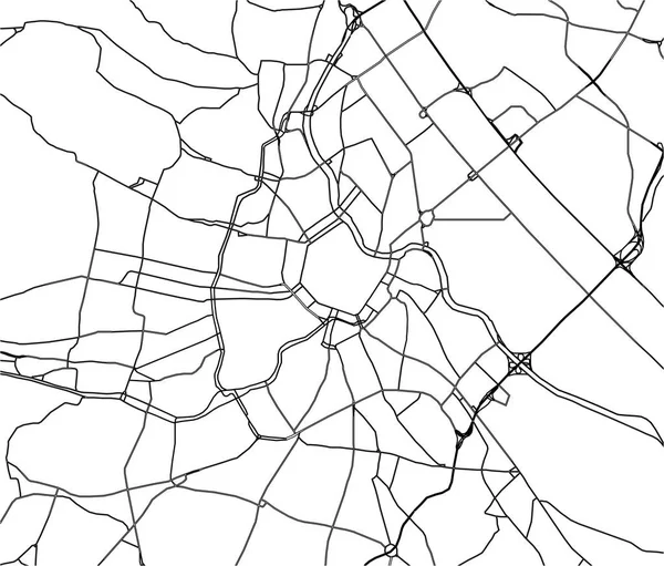 Stadtplan von Wien, Österreich — Stockvektor