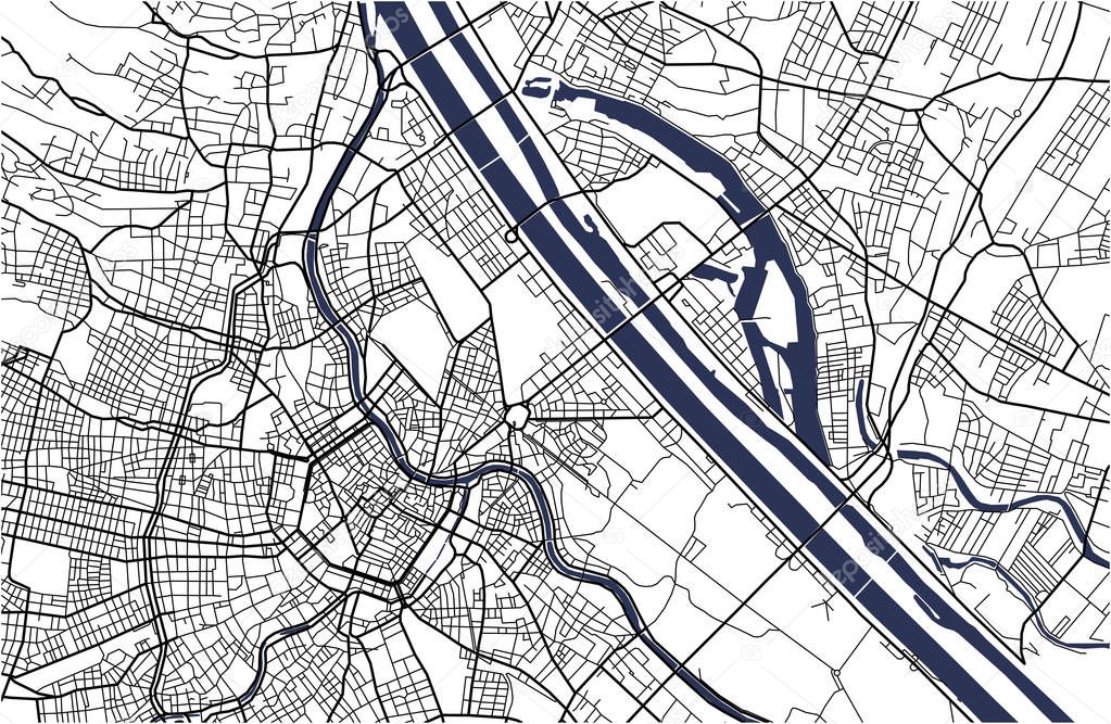 City Map of Vienna, Austria