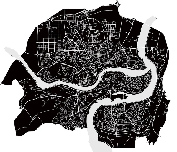 Mapa da cidade de Chongqing, China — Fotografia de Stock