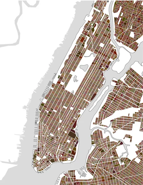 New York City, Ny, ABD Haritası