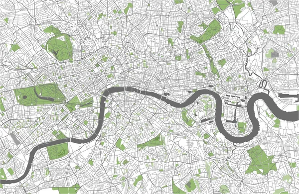 Mapa de la ciudad de Londres, Gran Bretaña — Archivo Imágenes Vectoriales