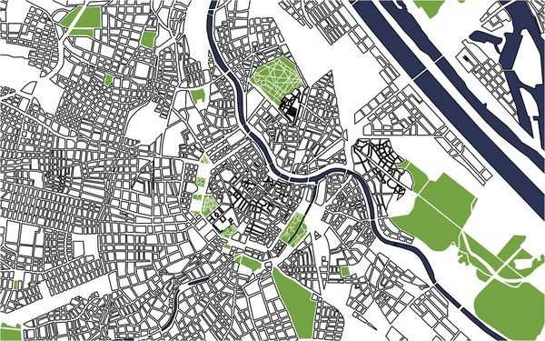 Stadtplan von Wien, Österreich — Stockfoto