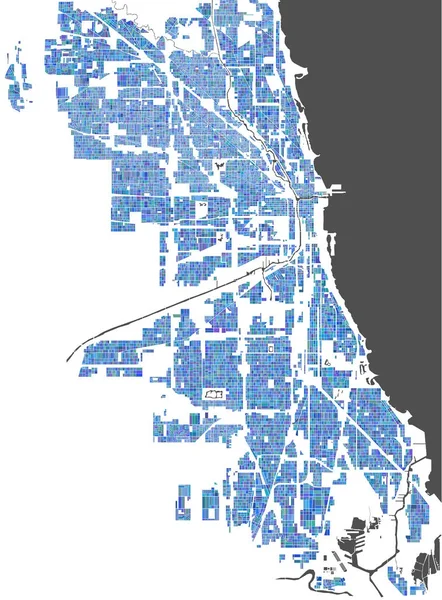 Carte de la ville de Chicago, États-Unis — Photo