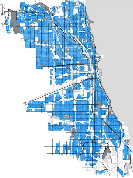 シカゴ、アメリカ合衆国の都市の地図 — ストック写真