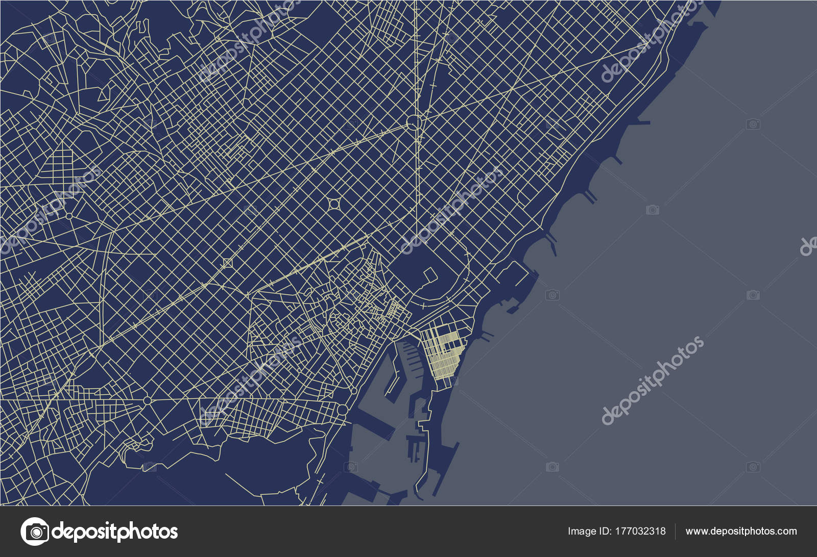 Stadtplan Von Barcelona Spanien Stockfoto C Tish11