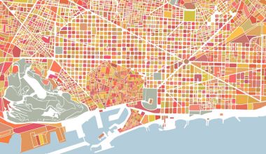 Barcelona, İspanya şehir haritası