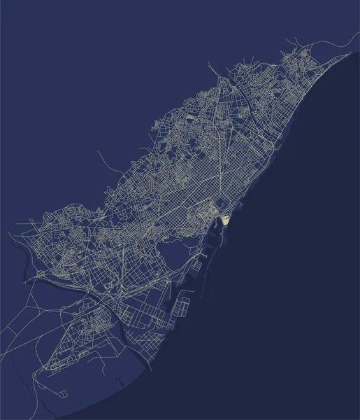 Mapa de Barcelona, España — Foto de Stock