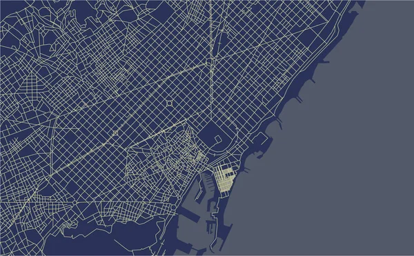 Cidade mapa Barcelona, Espanha — Fotografia de Stock