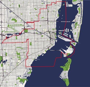 Miami, ABD şehir haritası