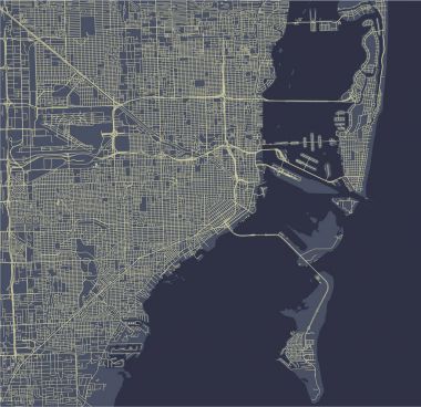 Miami, ABD şehir haritası