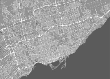 map of the city of Toronto, Canada clipart