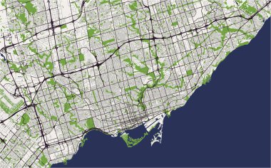 Toronto, Kanada 'nın haritası