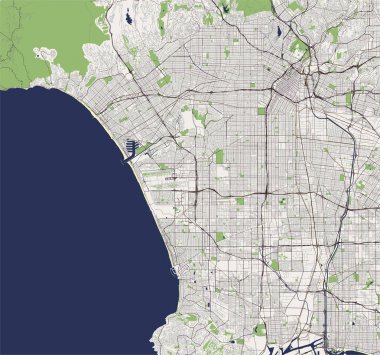 Los Angeles 'ın haritası, ABD