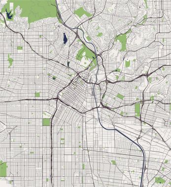 Los Angeles 'ın haritası, ABD