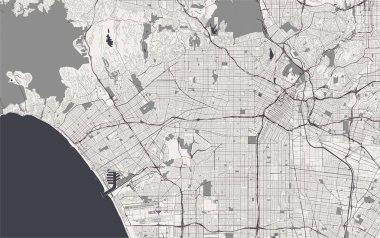 Los Angeles 'ın haritası, ABD