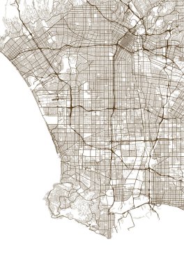 Los Angeles 'ın haritası, ABD