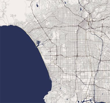 Los Angeles 'ın haritası, ABD