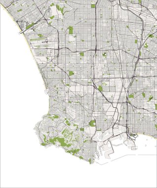 Los Angeles 'ın haritası, ABD