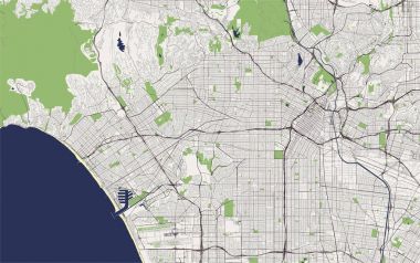 Los Angeles 'ın haritası, ABD