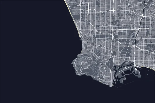 Mapa de la ciudad de Los Ángeles, Estados Unidos — Foto de Stock