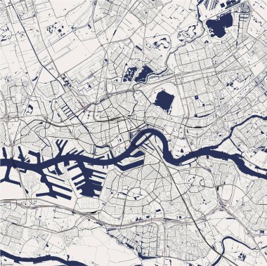 Güney Hollanda, Hollanda Rotterdam şehir haritası