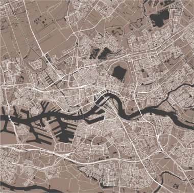 Güney Hollanda, Hollanda Rotterdam şehir haritası