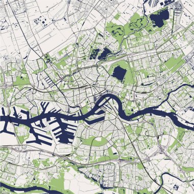 Güney Hollanda, Hollanda Rotterdam şehir haritası