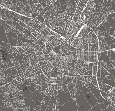 Lombardy, İtalya'nın başkenti Milano şehir haritası