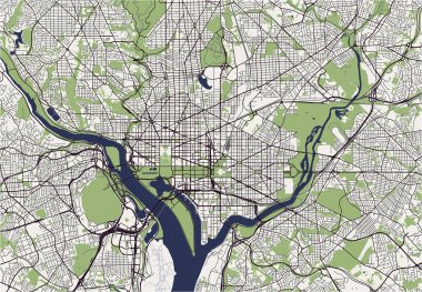 Washington, D.C. 'nin haritası, ABD