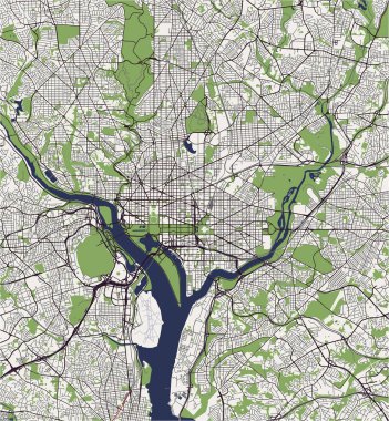 Washington, D.C. 'nin haritası, ABD