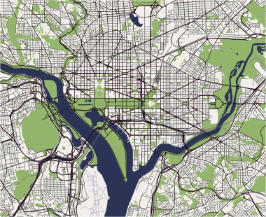 Washington, D.C. 'nin haritası, ABD