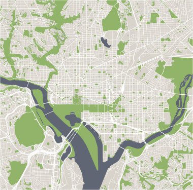 Washington, D.C. 'nin haritası, ABD