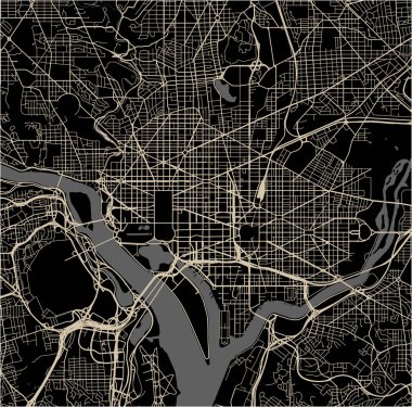 Washington, D.C. 'nin haritası, ABD