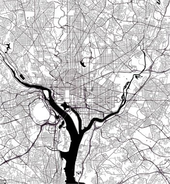 Washington, D.C. 'nin haritası, ABD