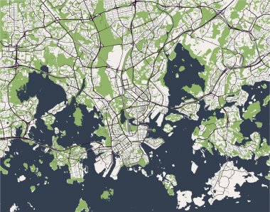 Helsinki, Finlandiya Haritası