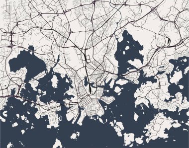 Helsinki, Finlandiya Haritası