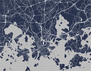 Helsinki, Finlandiya Haritası