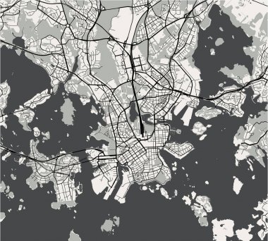 Helsinki, Finlandiya Haritası