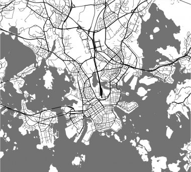 Helsinki, Finlandiya Haritası