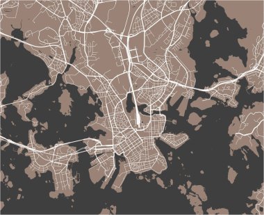 Helsinki, Finlandiya Haritası