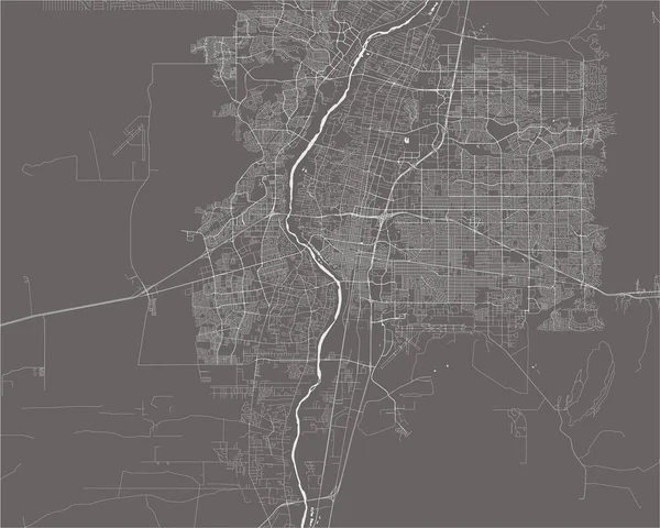 Mapa de la ciudad de Albuquerque, Estados Unidos — Vector de stock