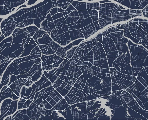 Χάρτης της πόλης Dongguan, Κίνα — Διανυσματικό Αρχείο