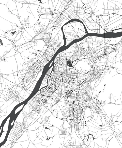 Mapa da cidade de Nanking, China — Vetor de Stock