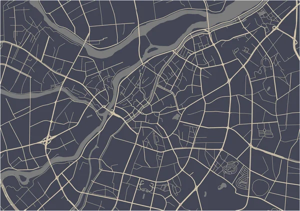 Karta över staden Dongguan, Kina — Stock vektor
