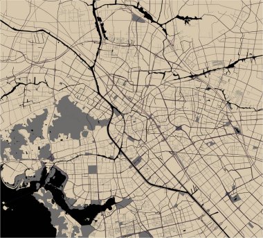 Çin, Wuxi şehrinin haritası.