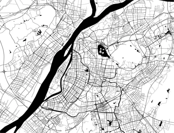 Χάρτης της πόλης Nanking, Κίνα — Διανυσματικό Αρχείο