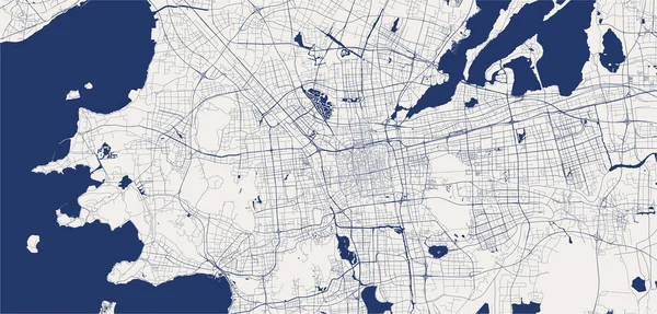 Mapa Suzhou, Čína — Stockový vektor