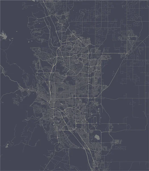 Карта города Колорадо-Спрингс, Соединённые Штаты Америки — стоковый вектор