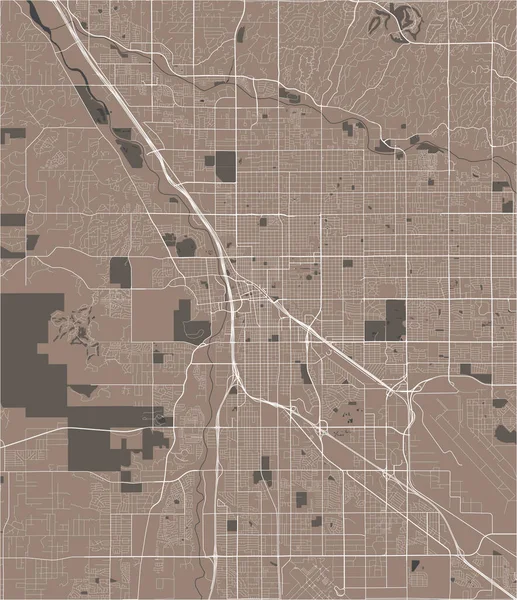 Mapa de la ciudad de Tucson, Estados Unidos — Vector de stock