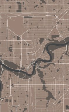 Edmonton şehrinin haritası, Kanada